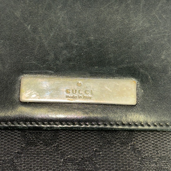 Gucci Wallet Canvas Leather bifold with coin slot GG Black Authentic - Picture 3 of 8